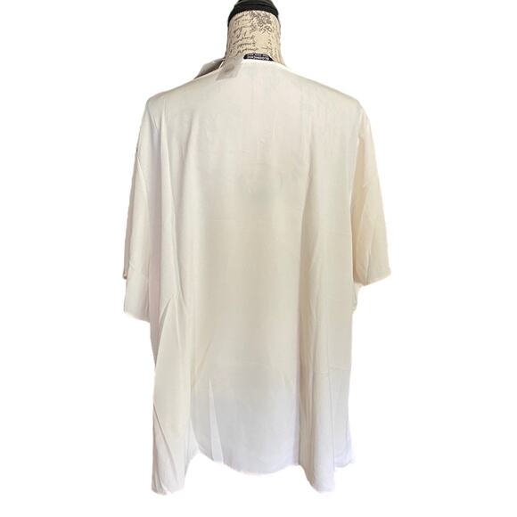 Bloomchic Off White Button Detailed Round Neck Blouse Size 22/24 - Picture 2 of 3